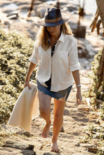 Load image into Gallery viewer, BEST SELLER - Signature Navy Stripe Linen Shirt