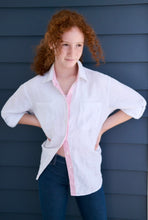 Load image into Gallery viewer, Signature Pink Stripe Linen Shirt