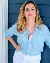 Load image into Gallery viewer, Sky High Blue Pure Linen Shirt