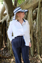 Load image into Gallery viewer, BEST SELLER - Signature Navy Stripe Linen Shirt